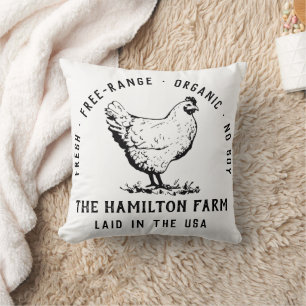 Custom Farm Business Promotional Logo  Throw Pillow