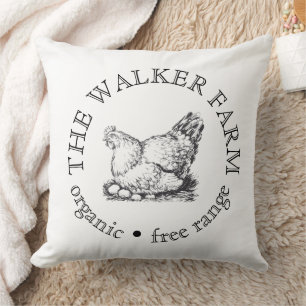 Custom Farm Business Promotional Logo  Throw Pillow