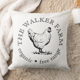 Custom Farm Business Promotional Logo  Throw Pillow