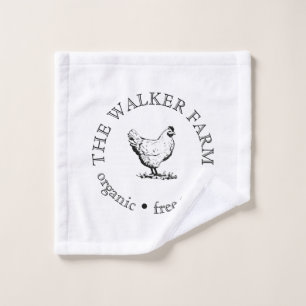 Custom Farm Business Promotional Logo  Wash Cloth