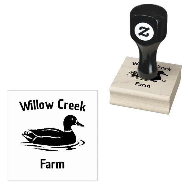 Custom Farm Duck Egg Rubber Stamp for Backyard (Stamped)