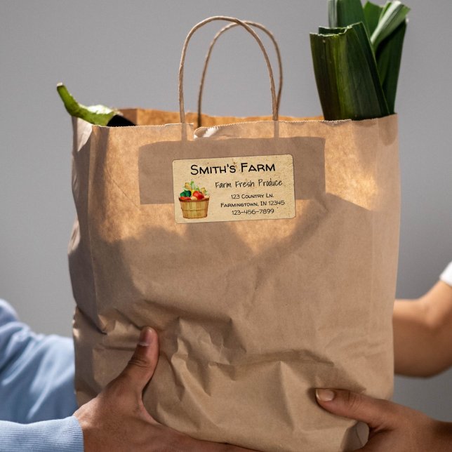 Custom Farm Fresh Produce Label (Creator Uploaded)