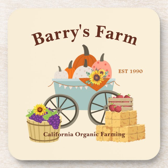 Custom Farm Fun Coaster (Front)