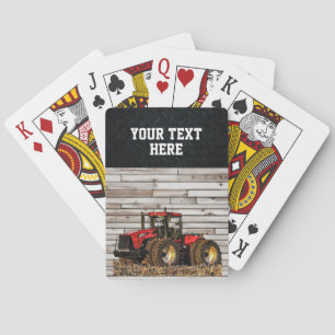 Custom Farm Tractor Equipment Man Cave  Playing Cards