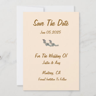 Custom Farmhouse Rustic Simple  Save The Date Invitation
