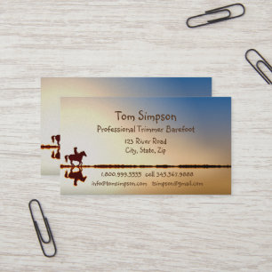 Custom Farrier Trimmer Happy Horse Business Card