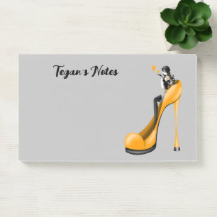 Custom Fashion Diva in Stiletto yellow  Post-it Notes
