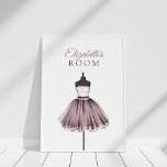 Custom Fashion Illustration, Dress on Mannequin Poster<br><div class="desc">This Custom Fashion Illustration,  Pink Dress on a Mannequin is great to create your unique stylish wall decor.</div>