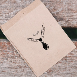 Custom Fashion Jewellery, Small Business Large Rubber Stamp