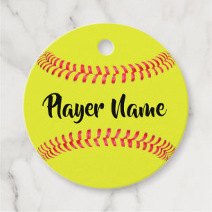 Custom Fastpitch Softball Player & Team Name Gift Favour Tags