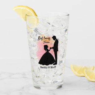 Custom Father and Daughter - Best Friends Forever Glass