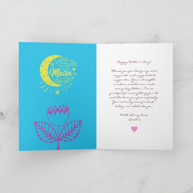 Custom Father’s Day Card with Photo – Personalized (Inside)
