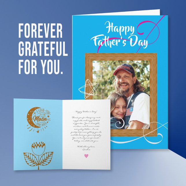 Custom Father’s Day Card with Photo – Personalized (Custom Father’s Day Card with Photo – Personalized Gift for Dad Daddy Grandpa New First Time Dad)