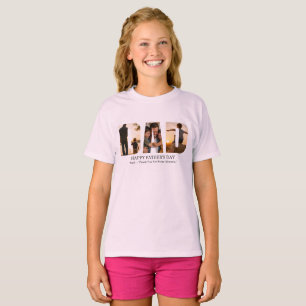 Custom Father’s Day Photo Collage Card T-Shirt