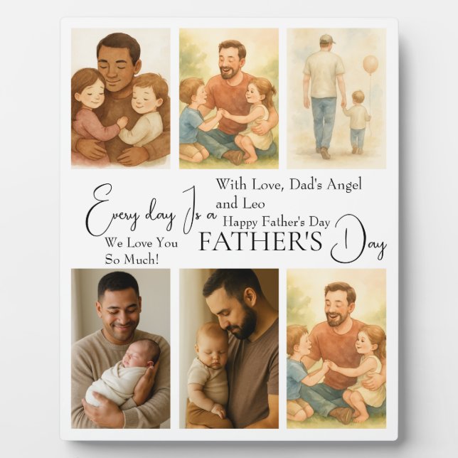 Custom Father’s Day Photo Collage Plaque (Front)