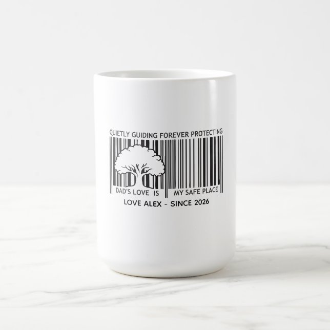 Custom Father's Day Barcode Coffee Mug⁠ Magic Mug (Center)