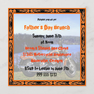 Custom Father's Day Brunch Invites (Biker Design)