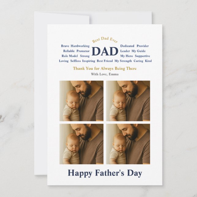 Custom Father's Day  Card (Front)