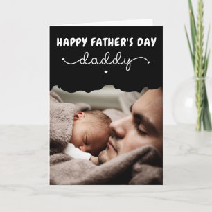 Custom Father's Day Cute Minimalist Photo Card