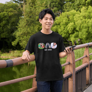 Custom Fathers Day DAD Photo Collage  T-Shirt