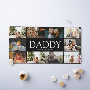 Custom Father's Day Family Photo Collage Desk Mat