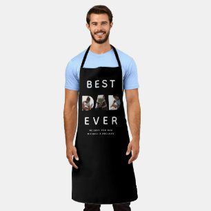 Custom Fathers Day Photo Collage Best Dad Ever Apron