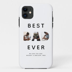 Custom Fathers Day Photo Collage Best Dad Ever iPhone 11 Case