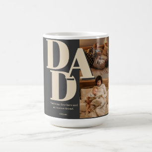 Custom Father's Day Photo Collage   DAD Letters -  Coffee Mug