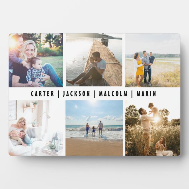 Custom Father's Day Photo Collage Plaque (Front)
