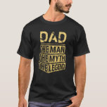 Custom Fathers Day The Man The Myth The Legend  T-Shirt<br><div class="desc">Personalized your own name,  "the Man the Myth the Legend" typography design in yellow colour on black t shirt,  great custom gift for men,  dad,  grandpa,  husband,  boyfriend on father's day,  birthday,  anniversary,  and any special day.</div>
