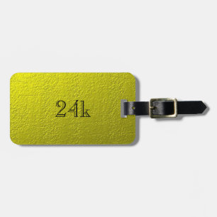 Custom Faux 24k Solid Gold Luggage Tag