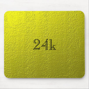Custom Faux 24k Solid Gold Mouse Pad