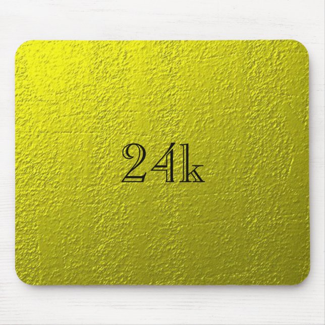 Custom Faux 24k Solid Gold Mouse Pad (Front)
