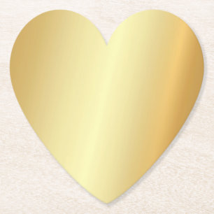 Custom Faux Gold Blank Elegant Modern Template Paper Coaster