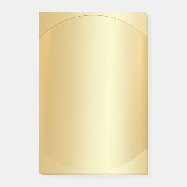 Custom Faux Gold Blank Template Elegant Modern Post-it Notes (Front)
