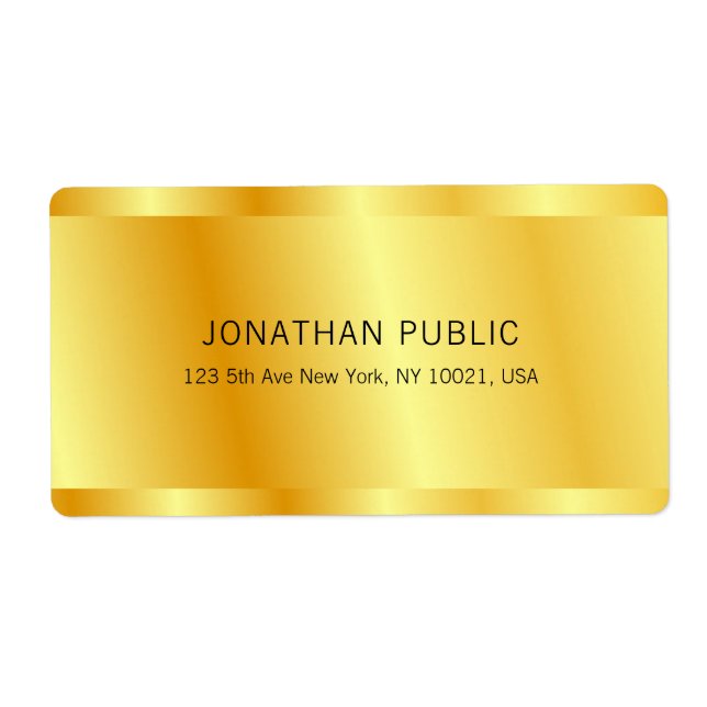 Custom Faux Gold Elegant Glamour Template (Front)