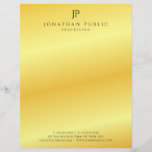 Custom Faux Gold Elegant Monogram Template Modern Letterhead<br><div class="desc">Custom Faux Gold Elegant Monogram Template Modern Letterhead.</div>