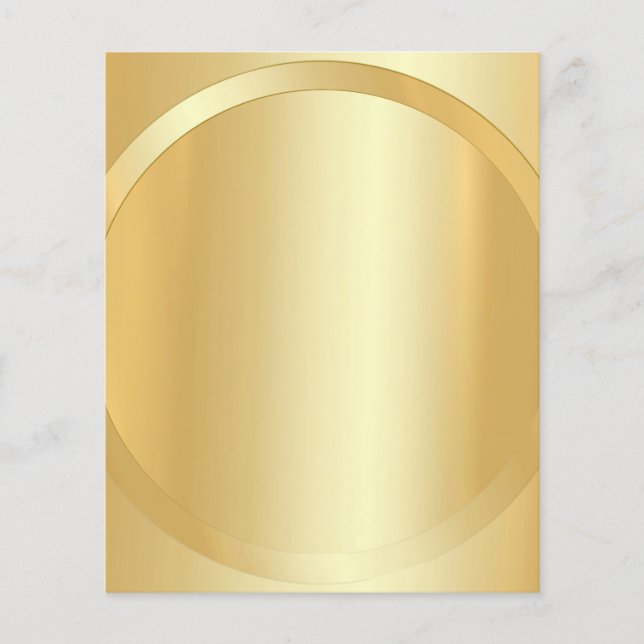 Custom Faux Gold Glamourous Add Your Text Template Flyer (Front)
