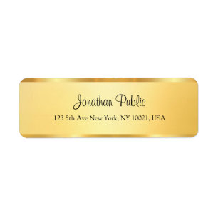 Custom Faux Gold Handwritten Script Template