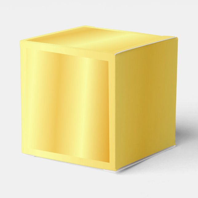 Custom Faux Gold Metallic Look Elegant Modern Favor Box (Back Side)