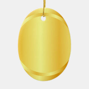 Custom Faux Gold Metallic Look Elegant Template Ceramic Ornament