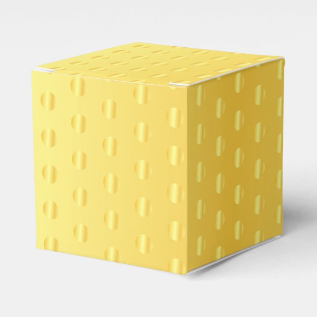 Custom Faux Gold Metallic Look Modern Elegant Favor Box (Front Side)