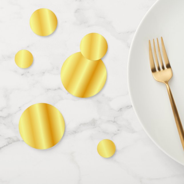 Custom Faux Gold Metallic Look Modern Template Confetti (Group)