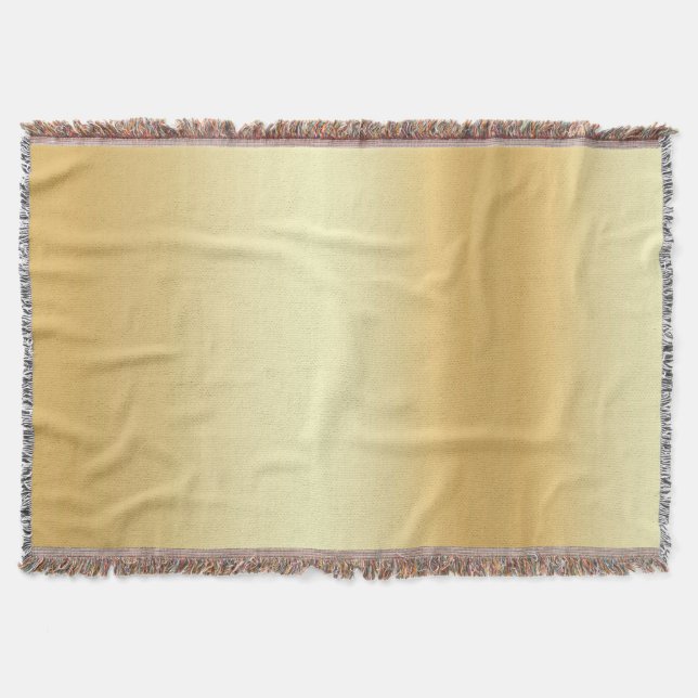 Custom Faux Gold Modern Blank Template Glamour Throw Blanket (Front)