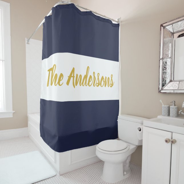Custom Faux Gold Script Template on Black & White (In Situ)