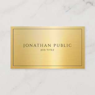 Custom Faux Gold Template Professional Stylish Business Card