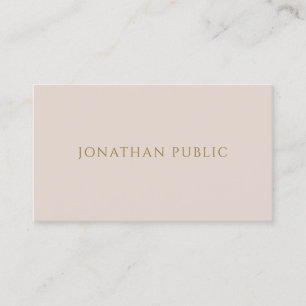 Custom Faux Gold Text Elegant Simple Modern Luxury Business Card
