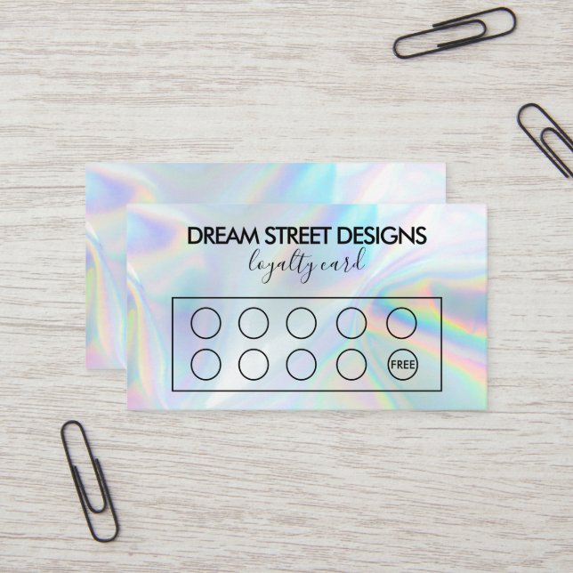 Custom Faux Holo Loyalty Card (Front/Back In Situ)