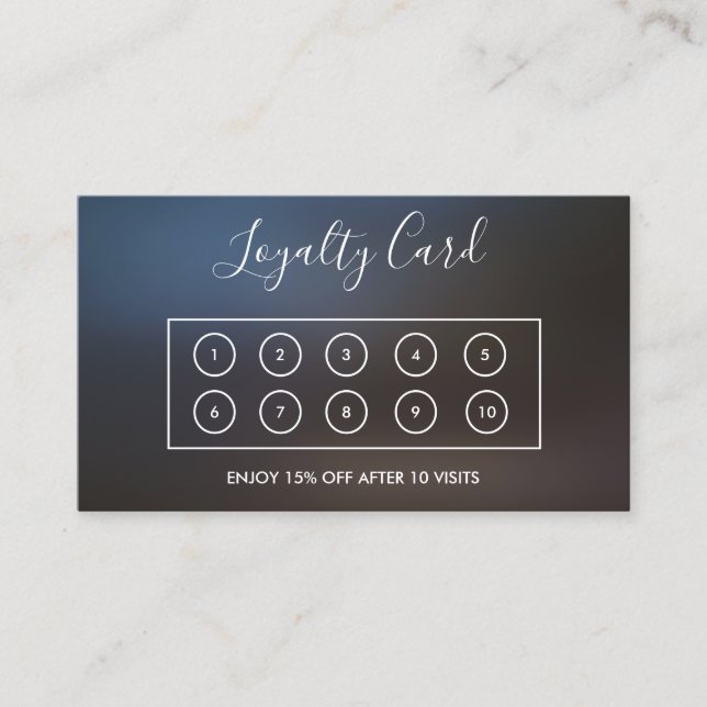 Custom Faux Holographic Black Loyalty Card (Front)