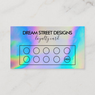 Custom Faux Holographic Loyalty Card
